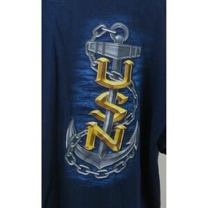 US Navy The Sea Is Ours Tshirt Blue 100/% Cotton Size XXL